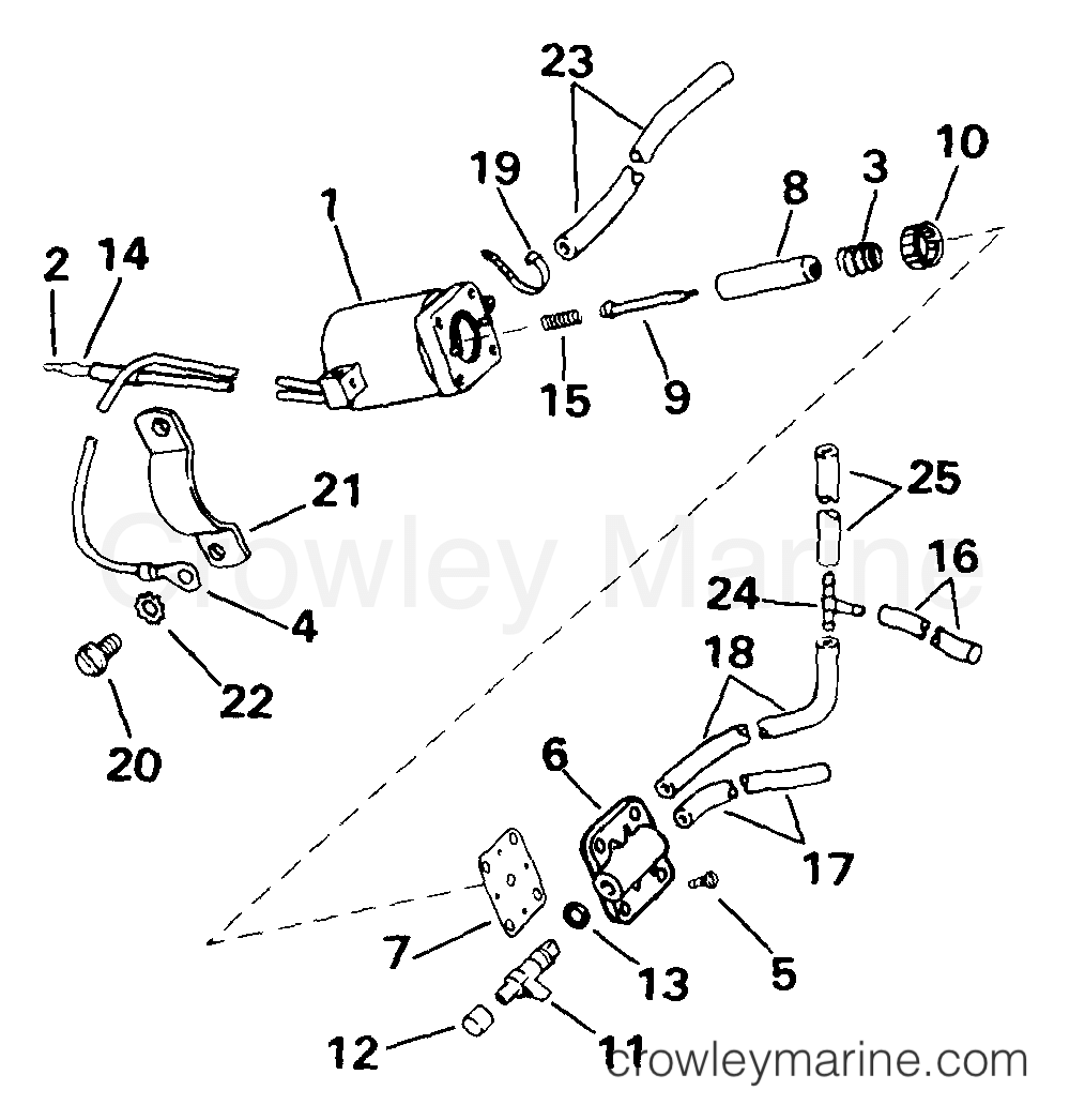 1998 Outboard 70 - BJ70TLECB - ELECTRIC PRIMER SYSTEM