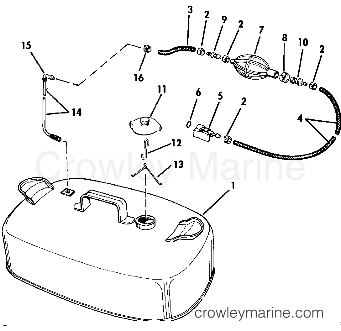1984 Outboard 8 - E8RLCRM - FUEL TANK