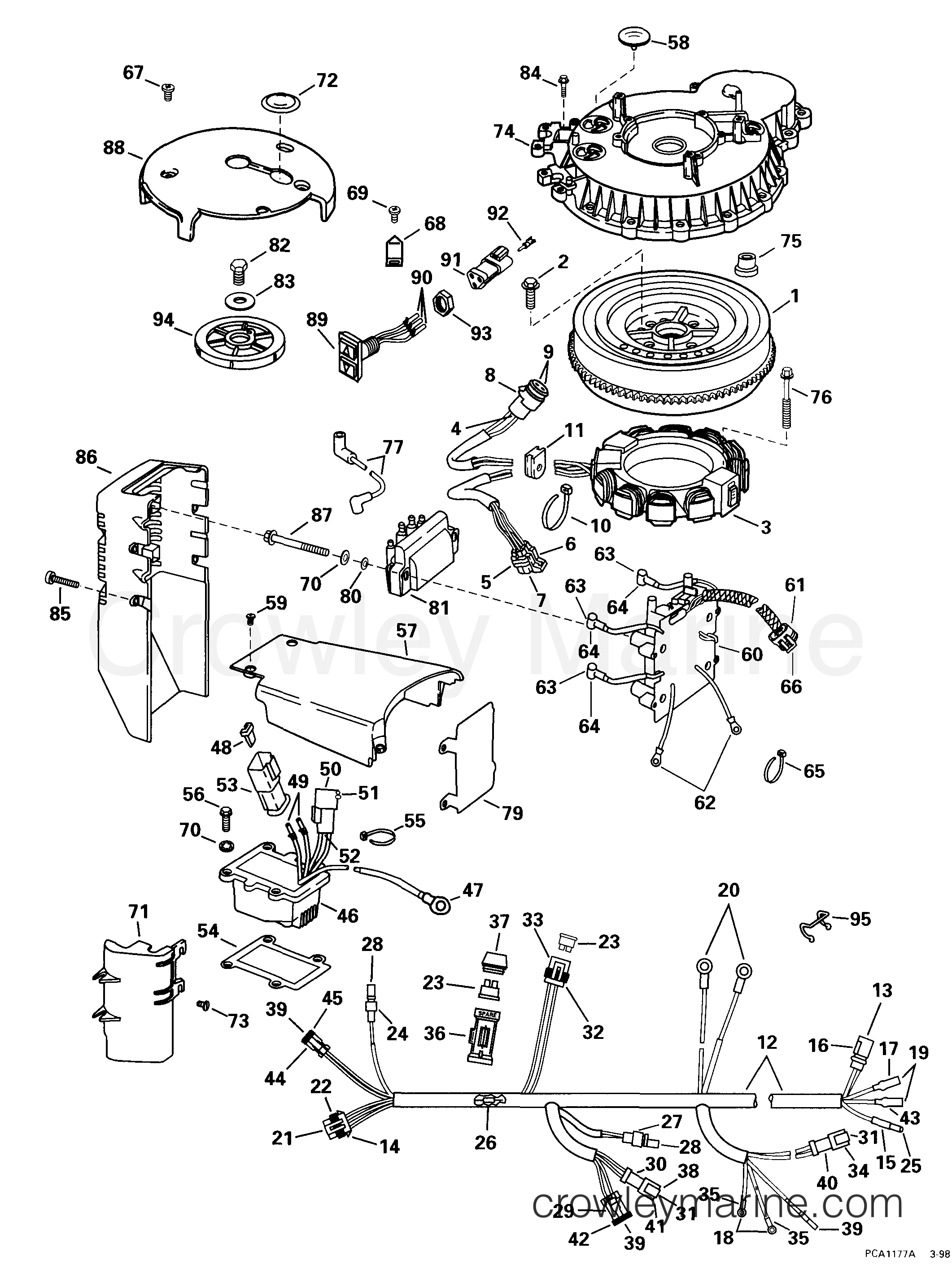 1999 Outboard 90 - J90PLEEB - IGNITION SYSTEM