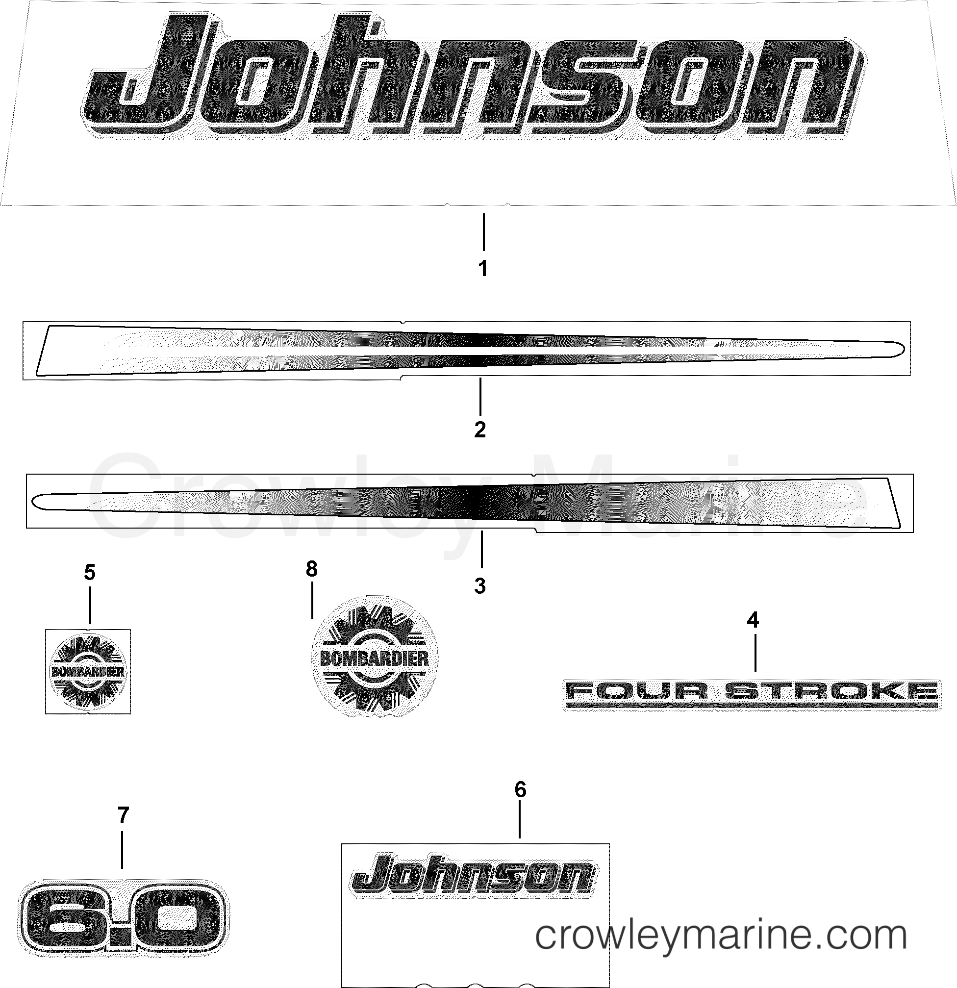2004 Outboard 6 - J6R4SRC - DECALS