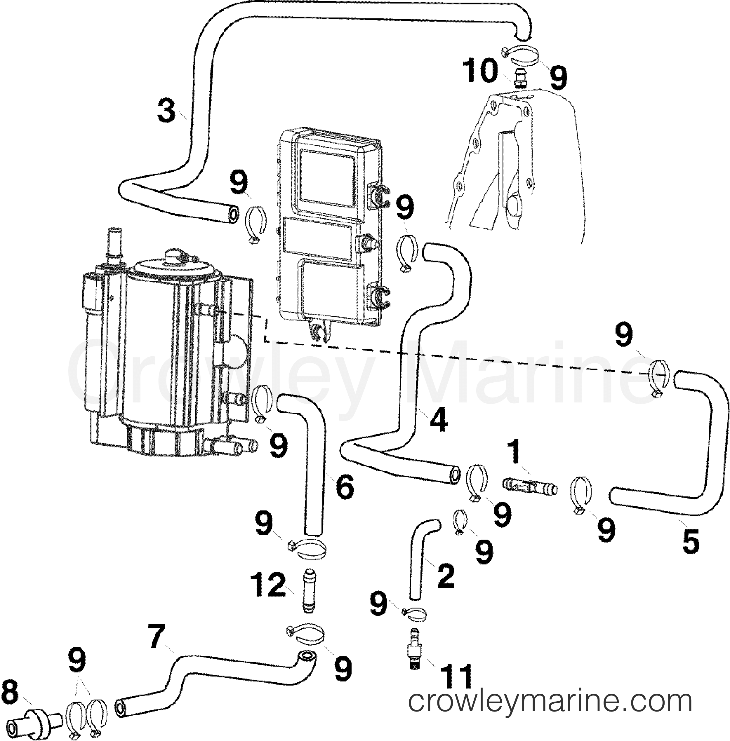 2006 Outboard 40 - E40DRLSDA - COOLING HOSES