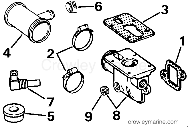 1989 Rigging OMC Stern Drive - All Models - HEATER KIT - 3.0 MODELS