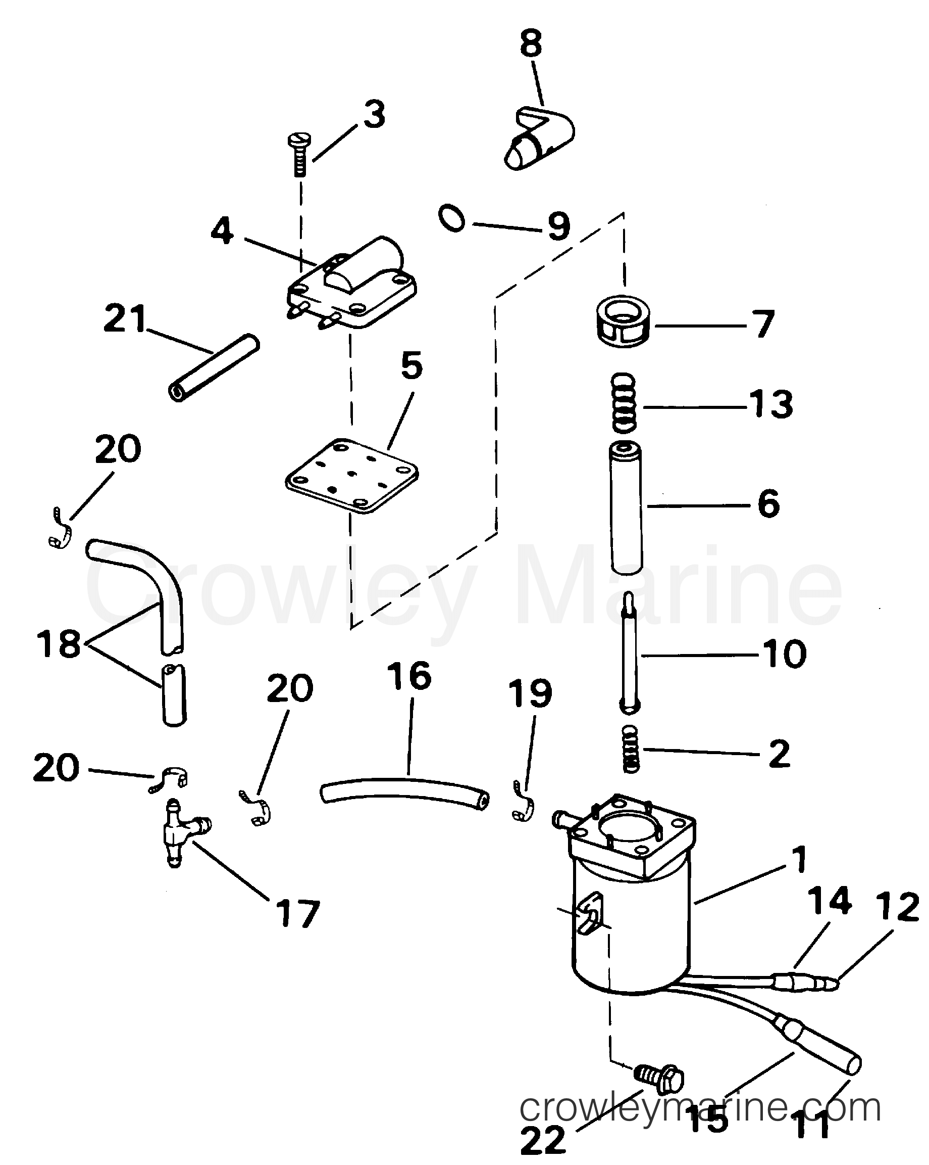 2001 Johnson Outboards 10 - J10ELSIM ELECTRIC PRIMER SYSTEM section