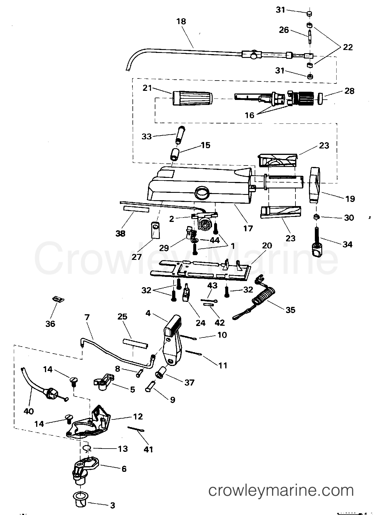 1995 Outboard 6 - J6SLEOD - STEERING HANDLE