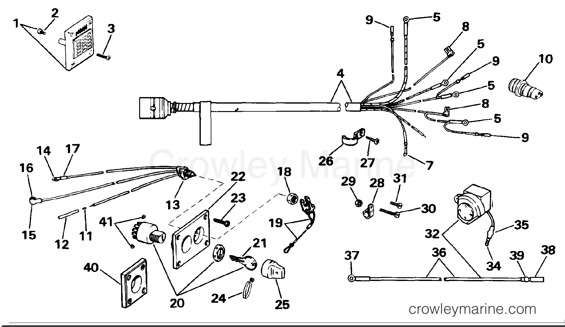 WIRING KIT - REMOTE ELECTRIC START, 10 THRU V8 - 1993 Rigging Parts
