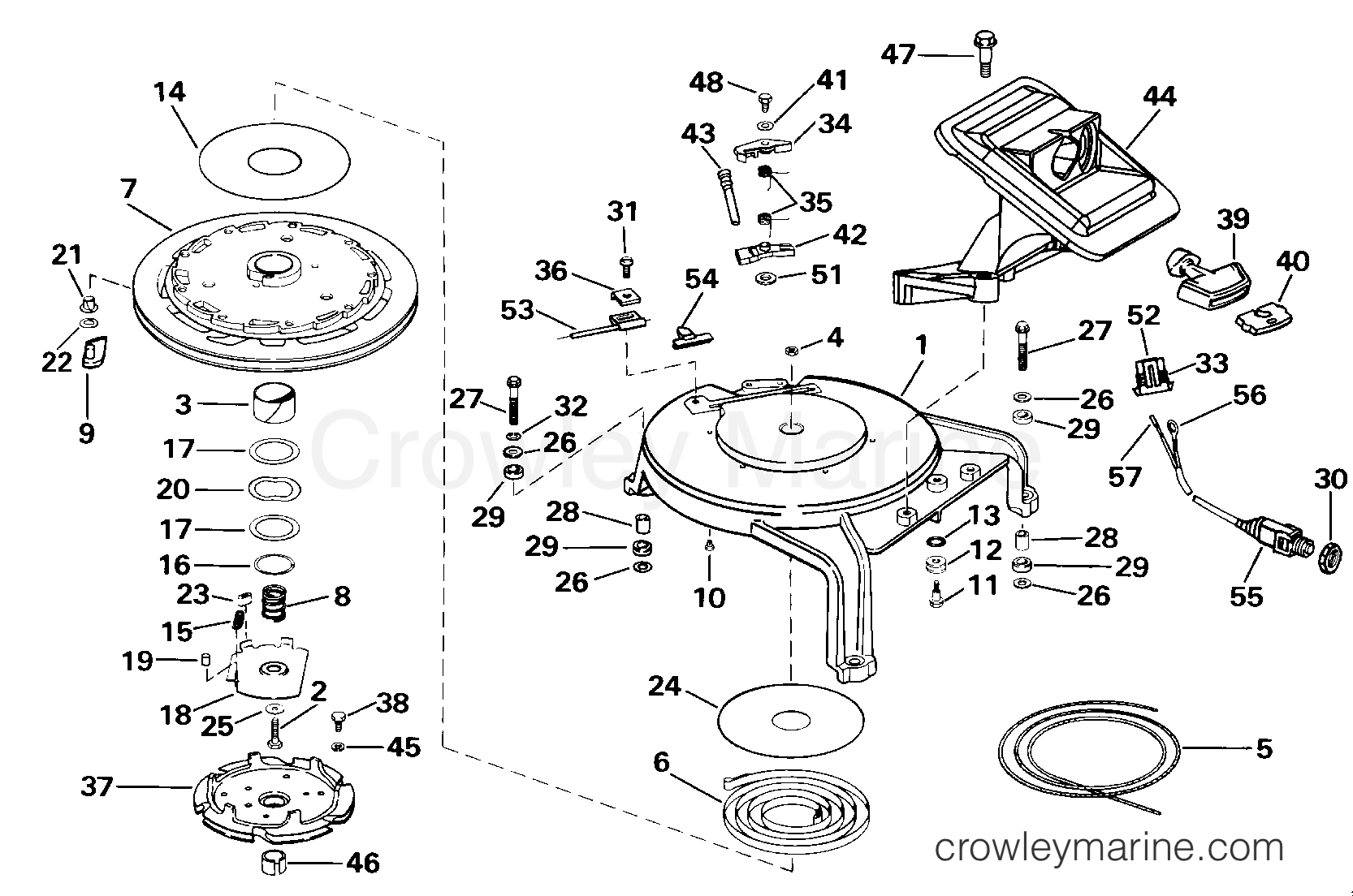 2000 Outboard 105 - E105WRYSSC - REWIND STARTER