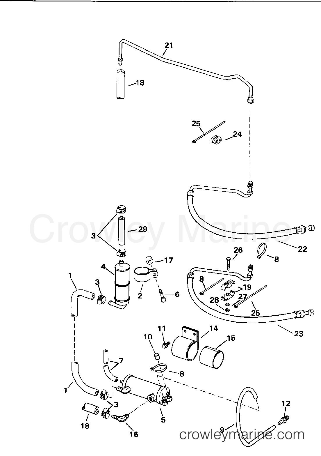 1994 Evinrude Outboards 185 - E185ESERK POWER STEERING GROUP section