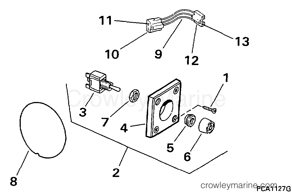 1997 Rigging OMC Stern Drive - All Models - TRIM/TILT SWITCH CONVERSION KIT