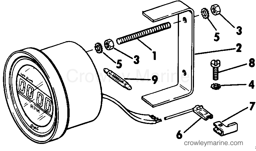 1988 Rigging Accessories - Instruments - QUARTACH TACHOMETER-FLUSH MNT-DIGIT.-NON PLUG-IN TRADITIONAL