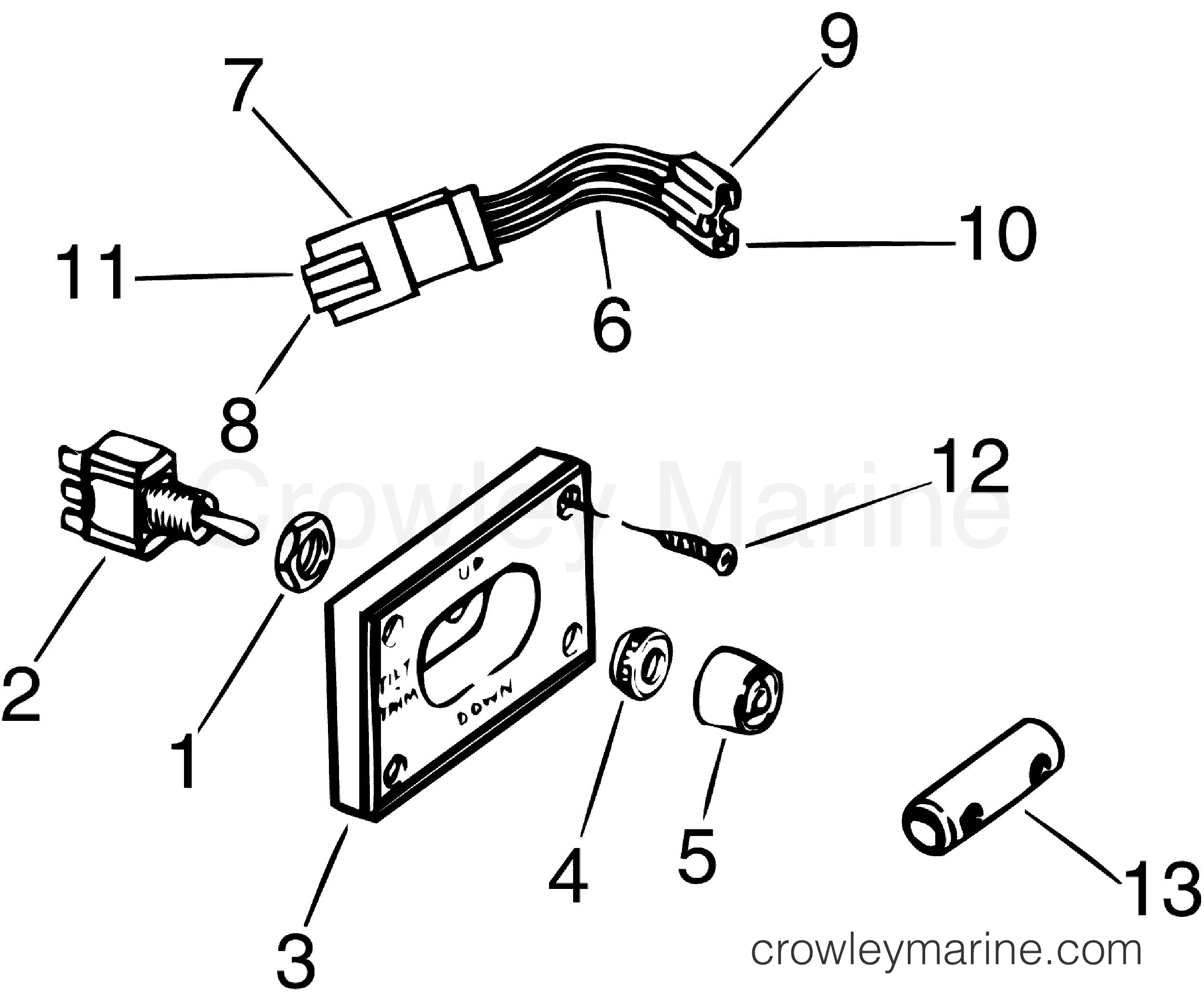 2012 Rigging Accessories - INSTRUMENTS/RIGGING - TRIM/TILT SWITCH, DUAL ENGINE - SYSTEMCHECK