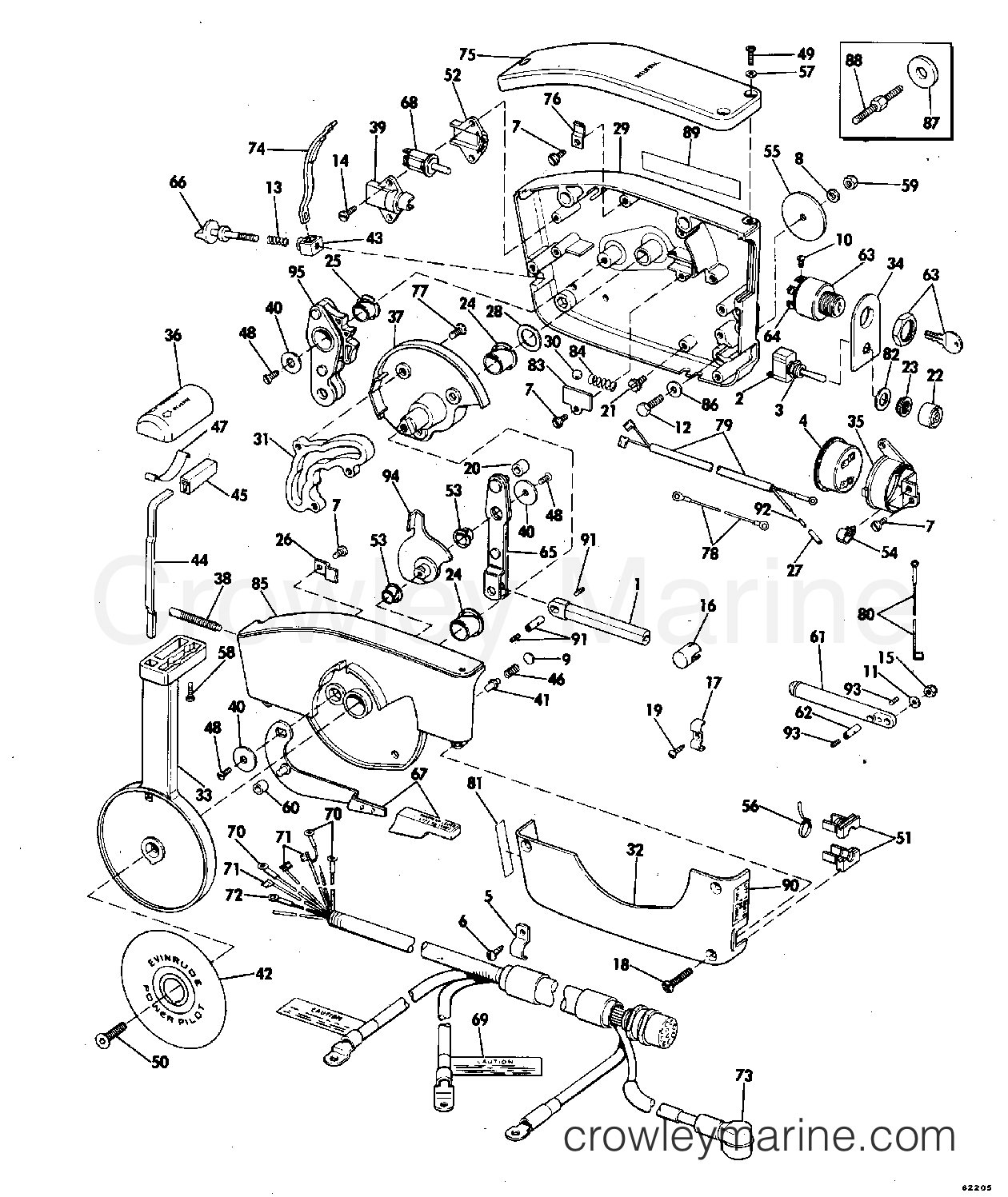 1976 Outboard 200 - 200640S - REMOTE CONTROL