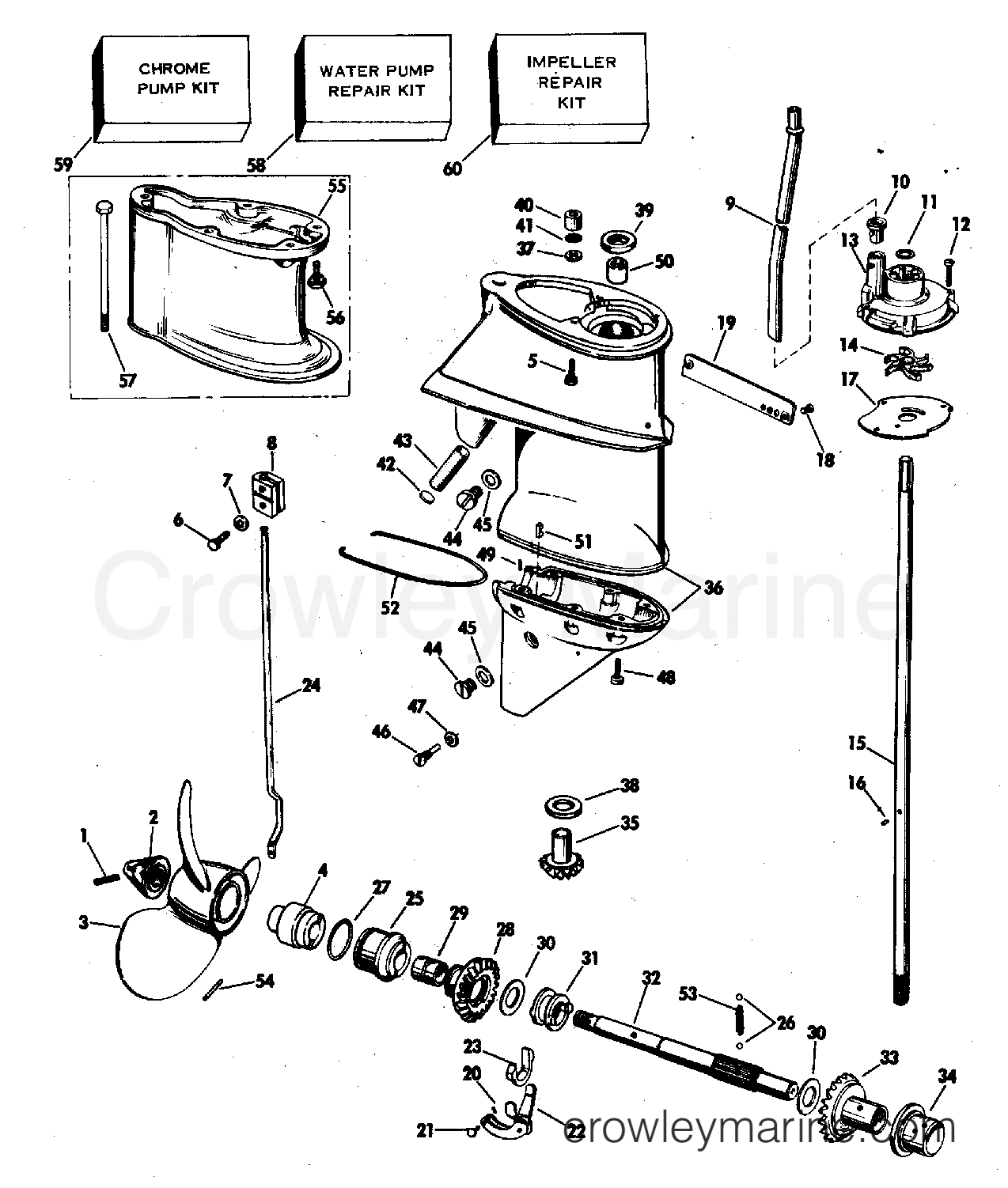 1976 Outboard 25 - 25652E - GEARCASE