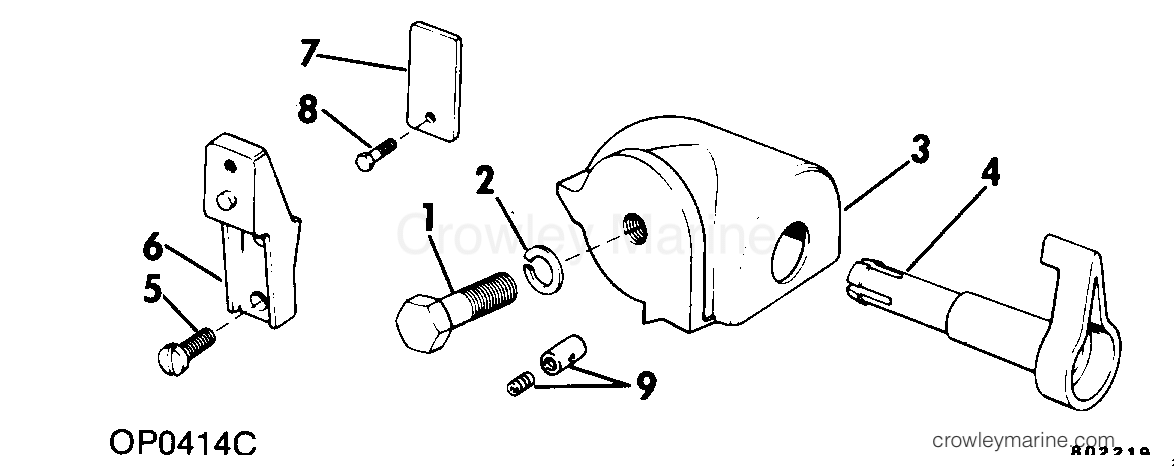 1980 Rigging Accessories - Remote Controls - REMOTE CONTROL ADAPTER KIT 55 MANUAL START