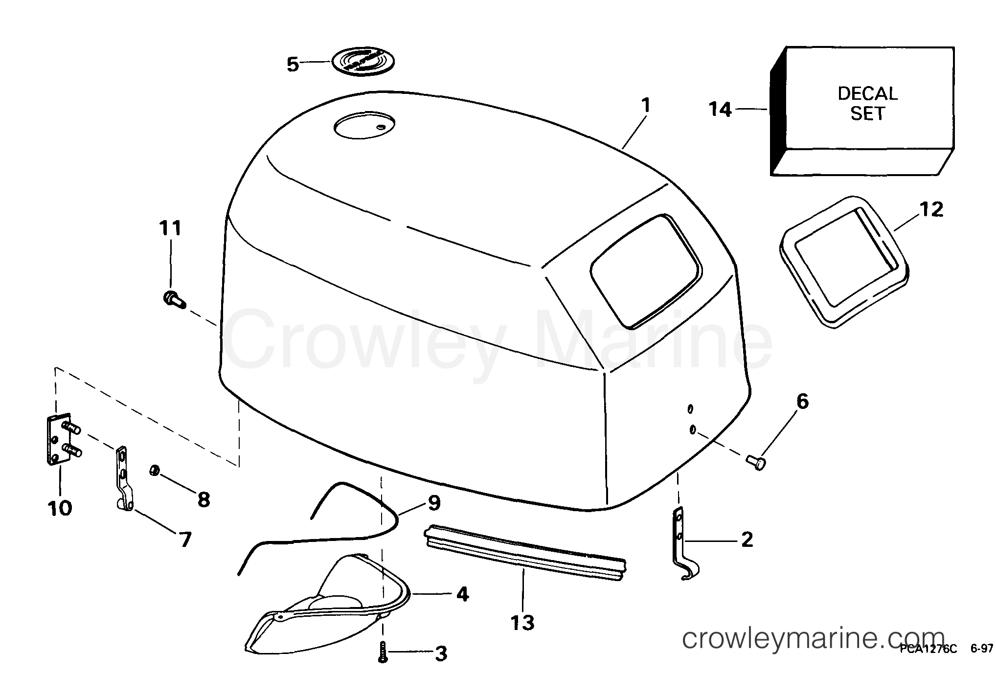 1999 Outboard 8 - E8RB4EEM - ENGINE COVER