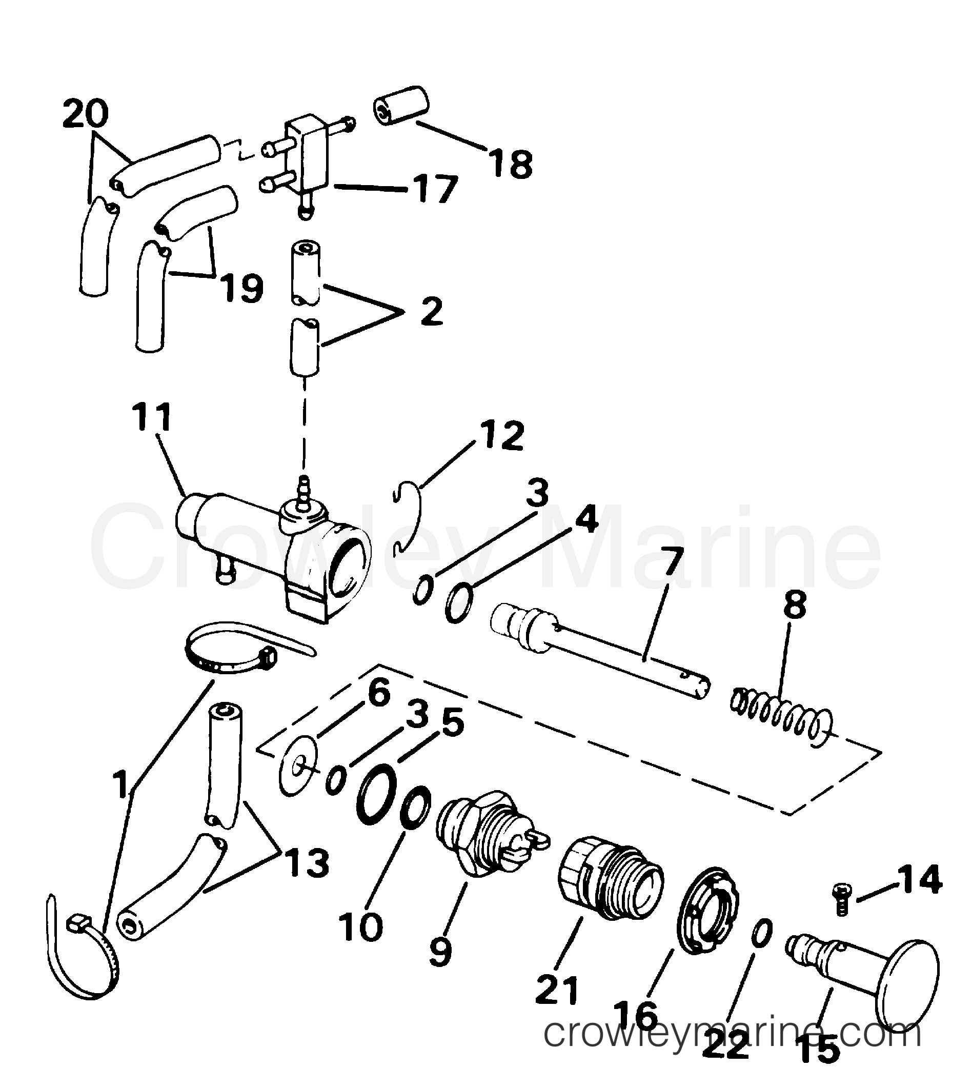 2001 Outboard 65 - J65WRYSIR - MANUAL PRIMER SYSTEM