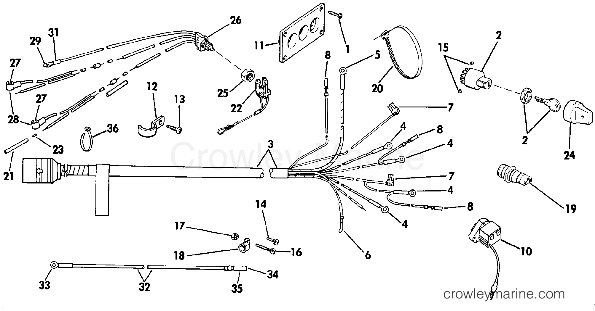 WIRING KIT DUAL ENGINE 1989 Evinrude Outboards 200 E200CXCEA