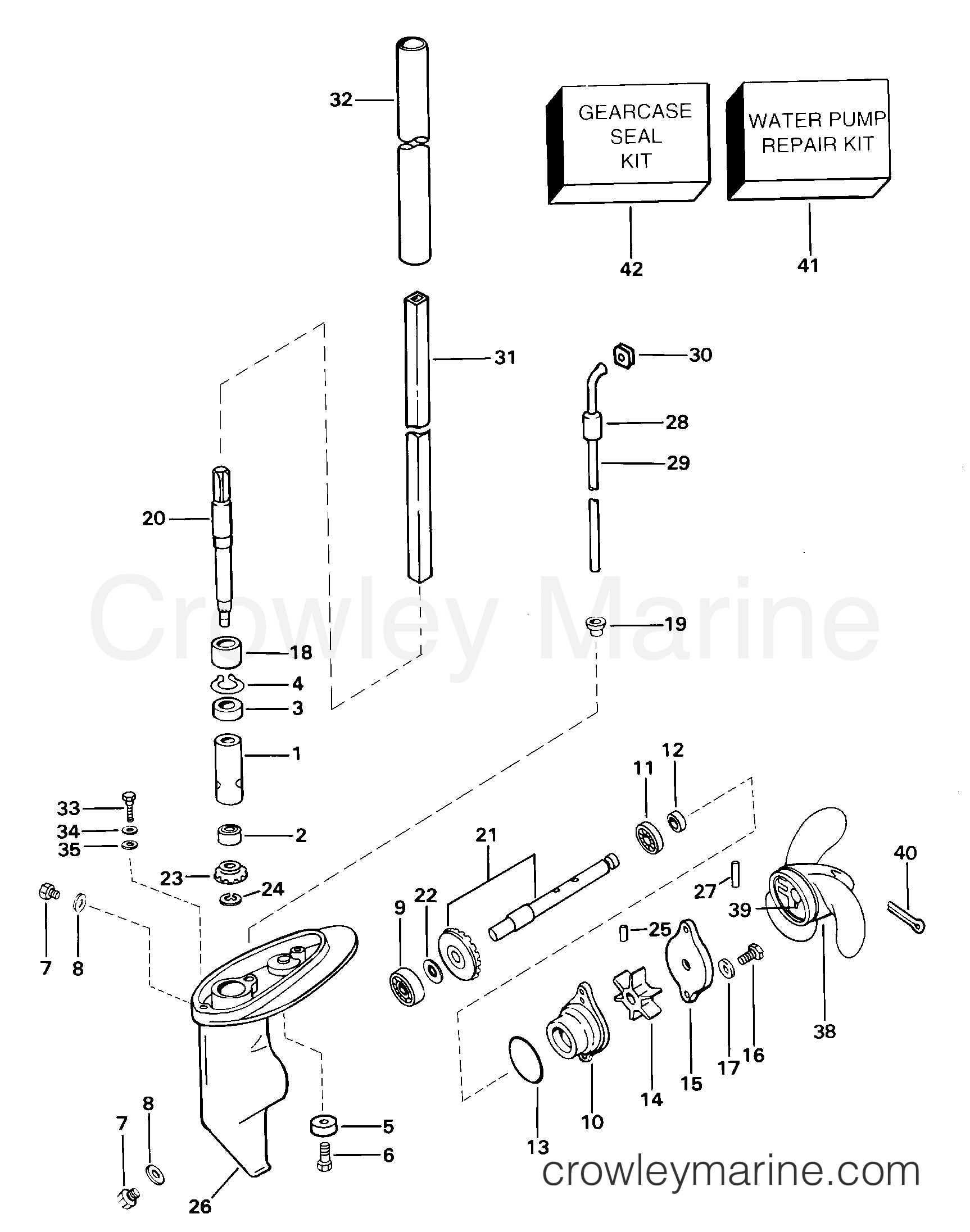 2000 Outboard 3 - J3WRSSC - GEARCASE