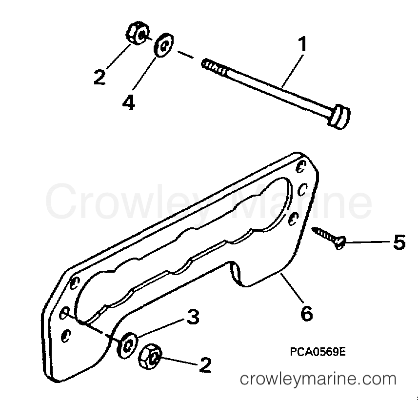 1998 Johnson Outboards 50 - X50ESLECC TRANSOM MOUNT KIT -- 40 ROPE section