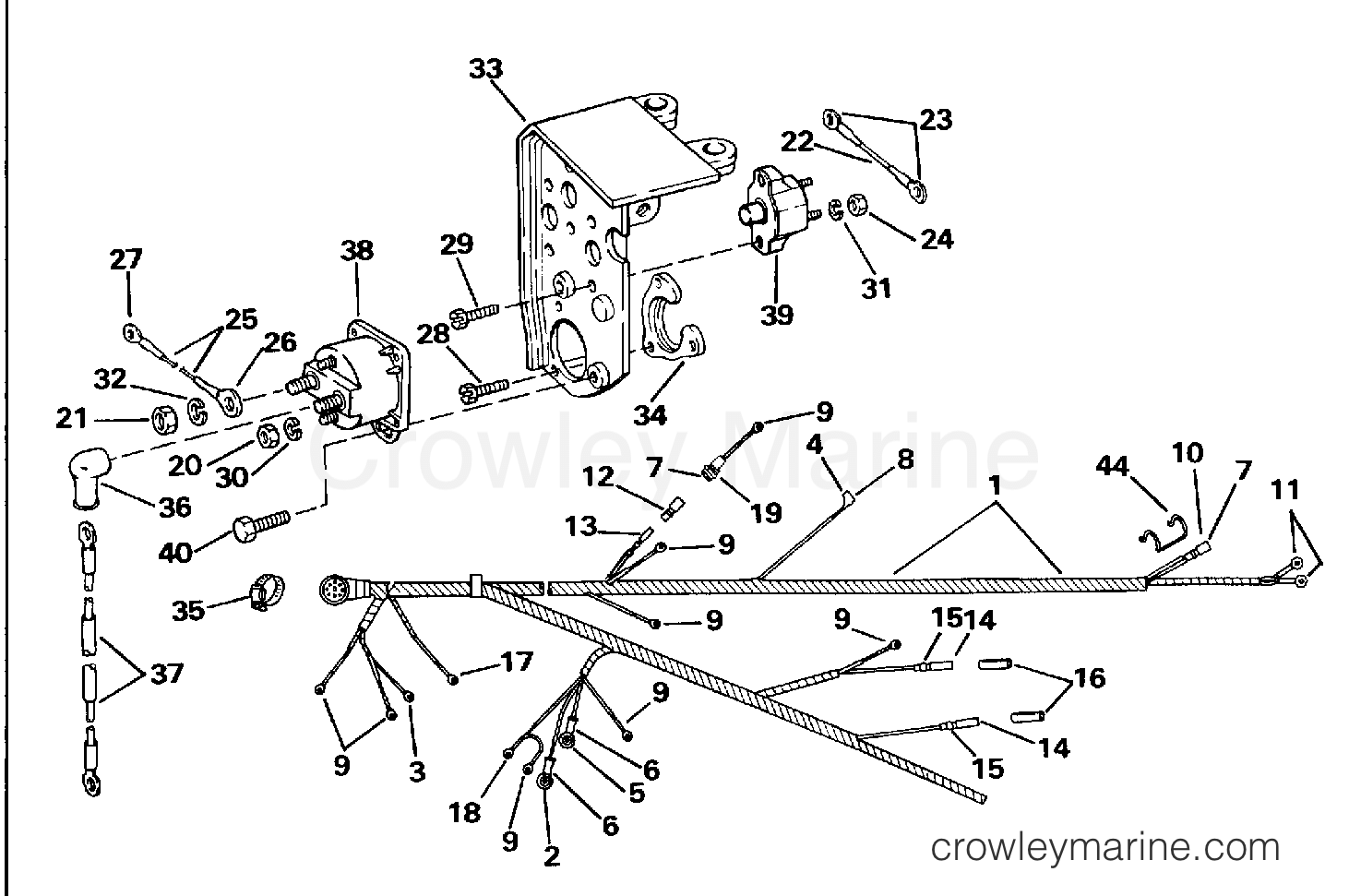 1996 Stern Drive 5 - 502APNCA - ENGINE WIRE HARNESS