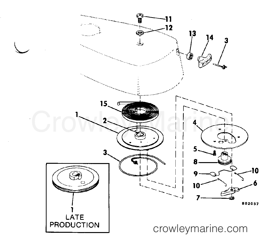 1980 Outboard 2 - J2RCSM - REWIND STARTER