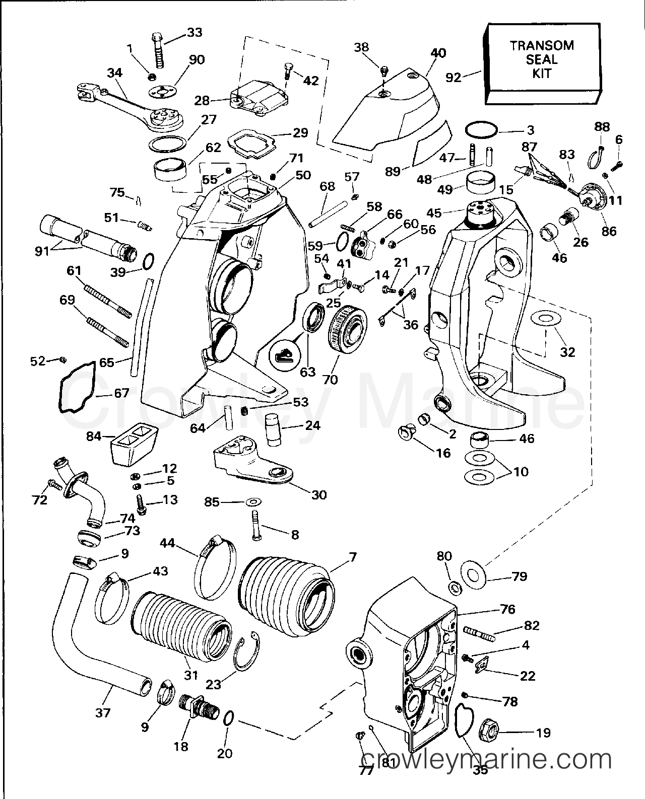 1996 Stern Drive 7.4 - 74FFPNCA - TRANSOM MOUNT