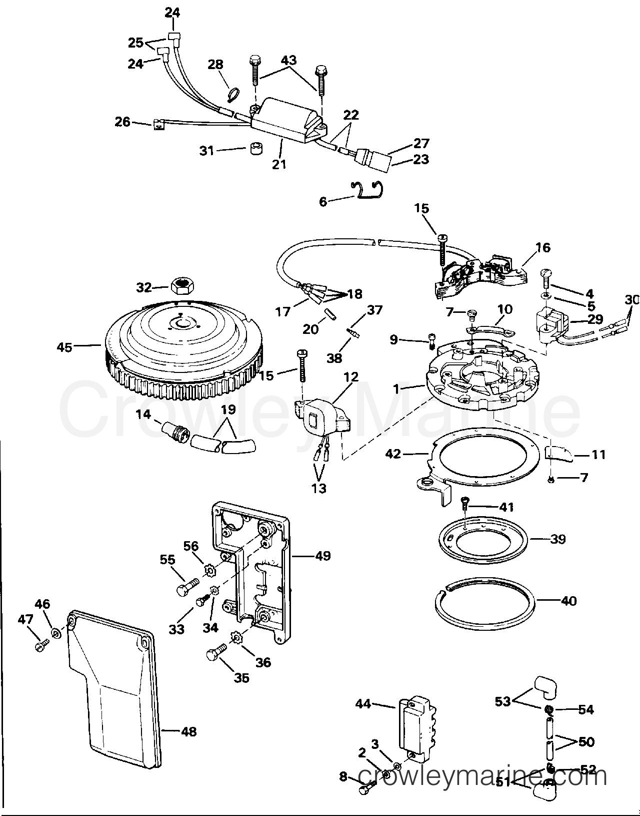 1993 Outboard 45 - E45RCLETB - IGNITION SYSTEM