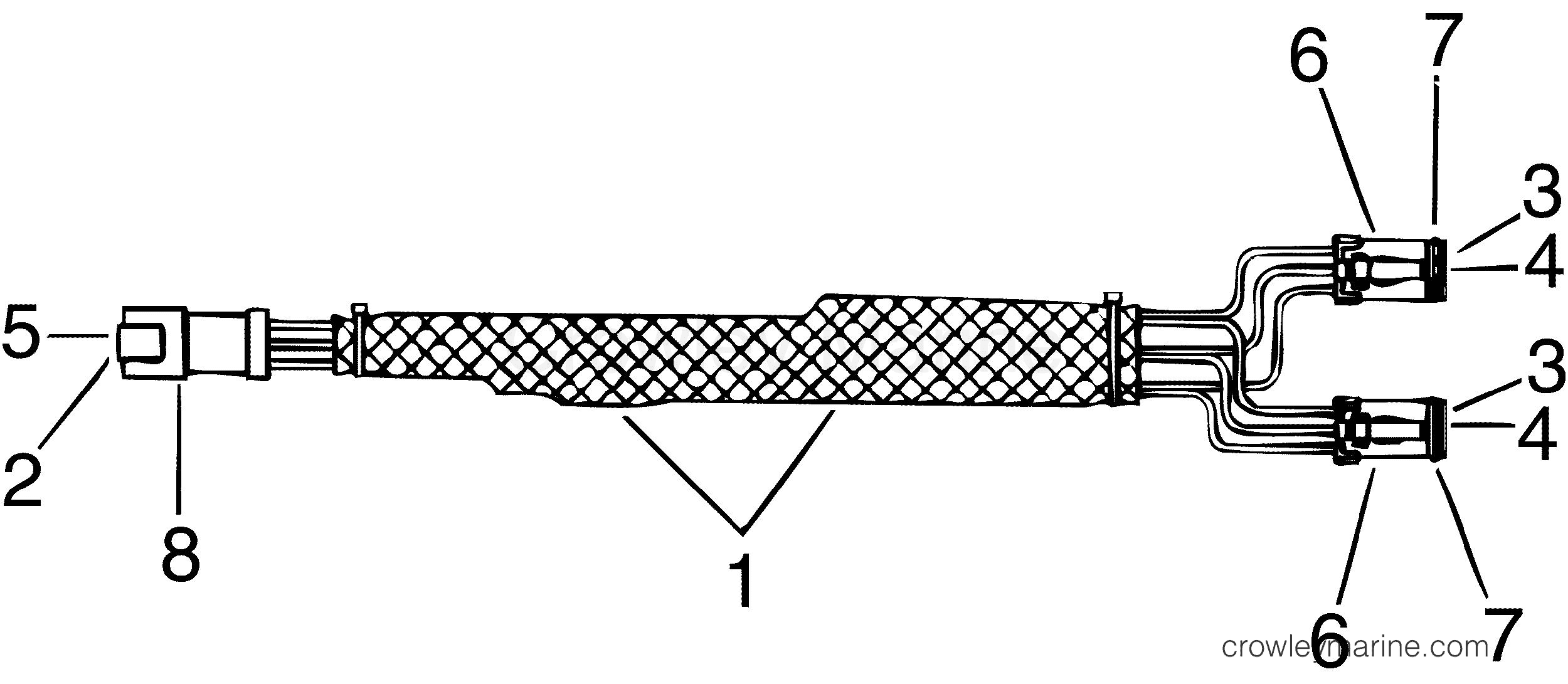 2012 Rigging Accessories - INSTRUMENTS/RIGGING - HARNESS - REMOTE TRIM/TILT "Y"  ADAPTER, 6"