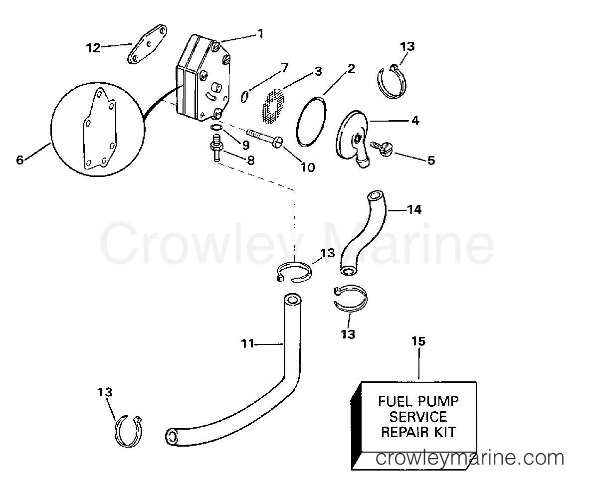 1998 Outboard 9.9 - J10EECC - FUEL PUMP