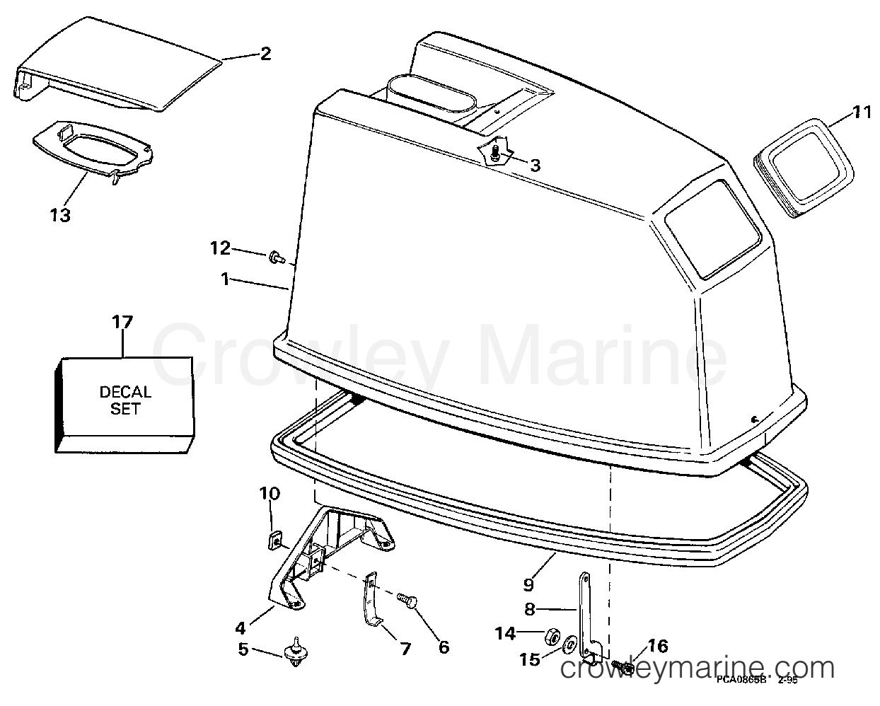 1998 Outboard 65 - SJ65RSLD - ENGINE COVER