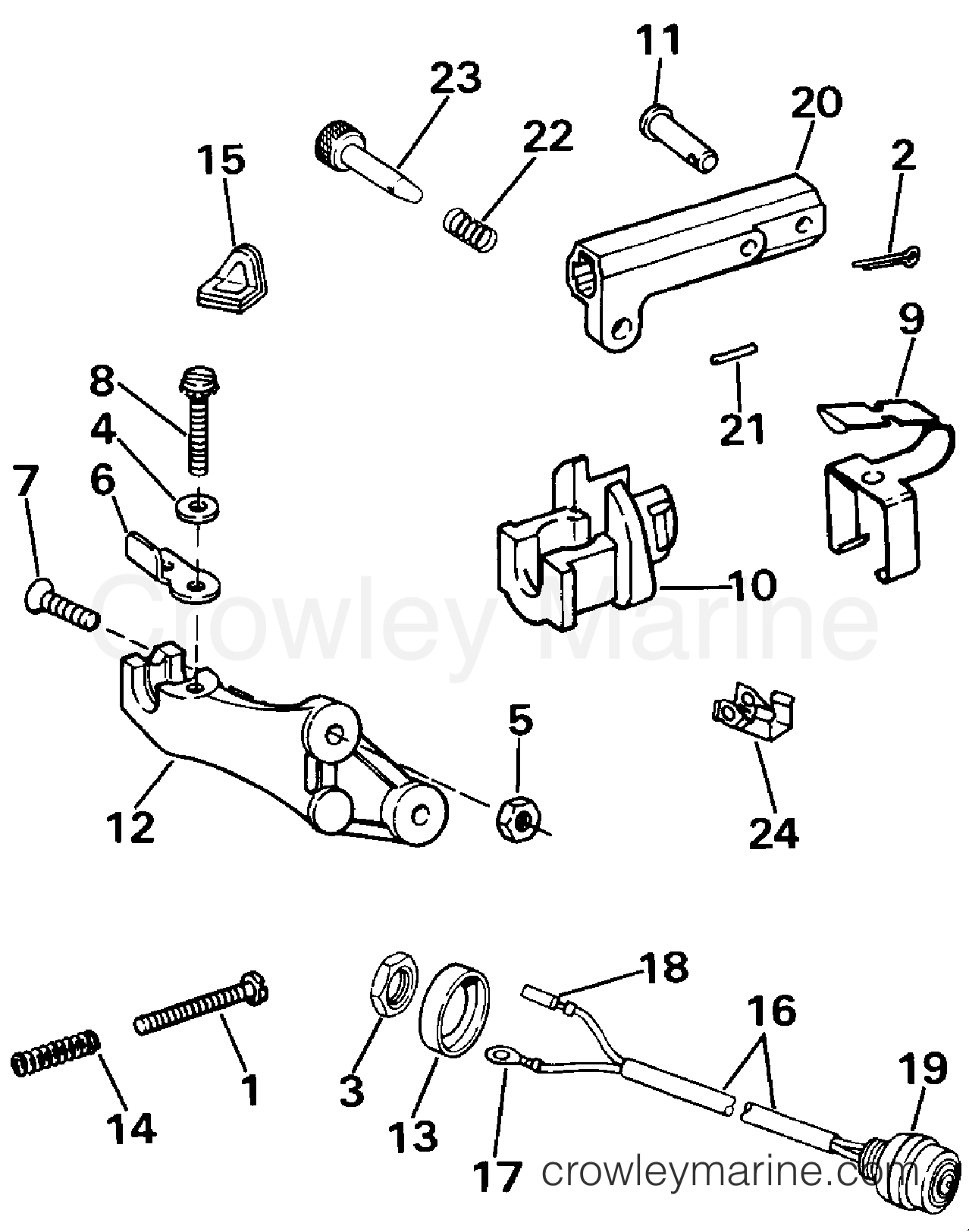 1987 Rigging Accessories - Remote Controls - REMOTE CONTROL ADAPTER KIT - 9.9, 15