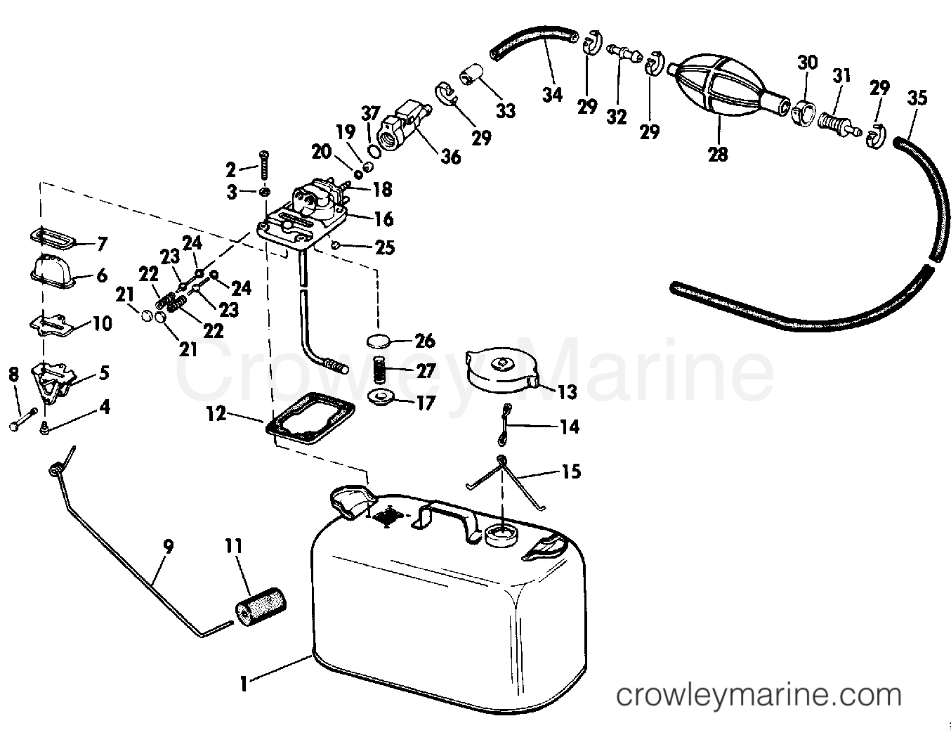 1984 Outboard 50 - E50TLCRM - FUEL TANK