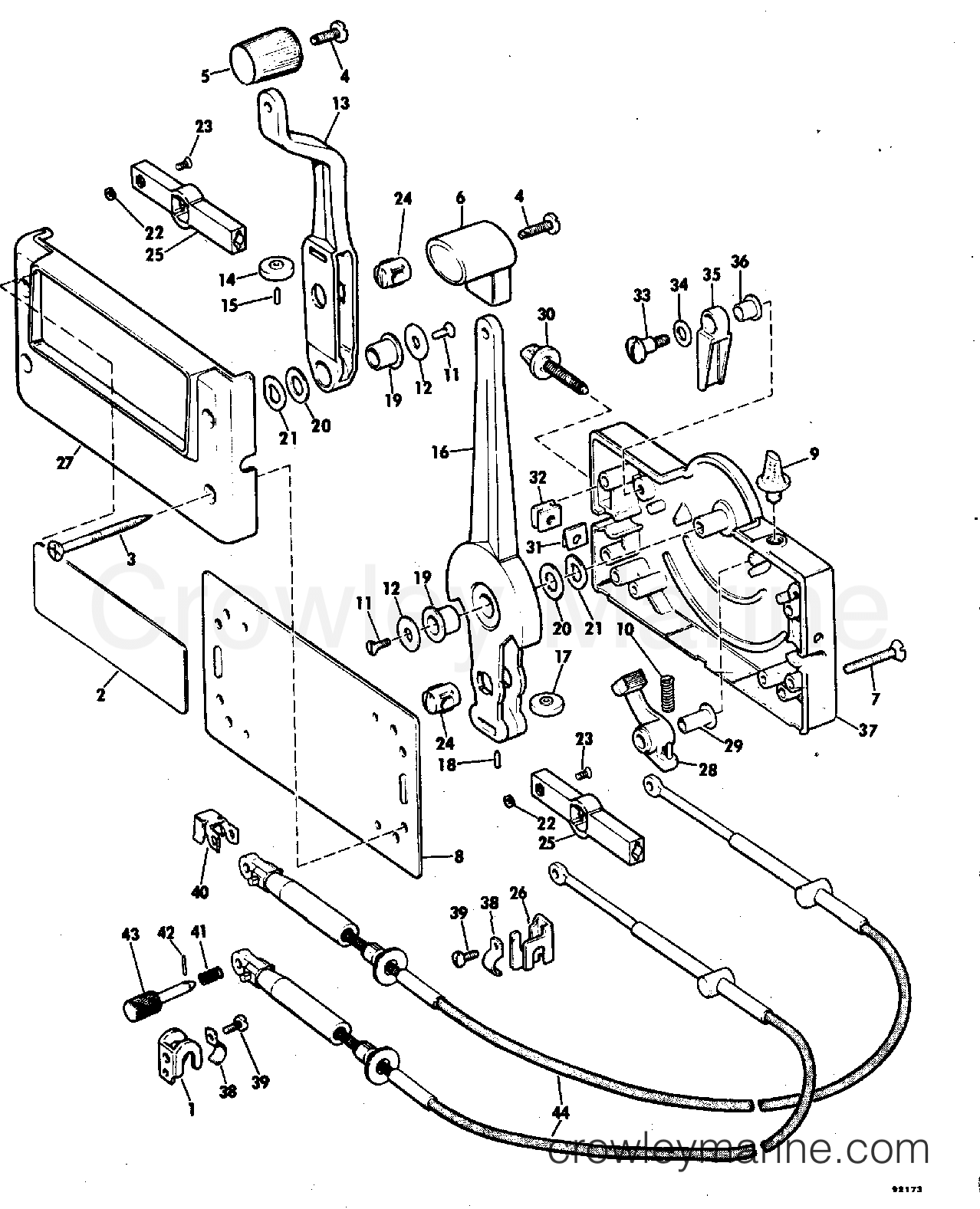 1982 Rigging Accessories - Remote Controls - REMOTE CONTROL SINGLE MOTOR