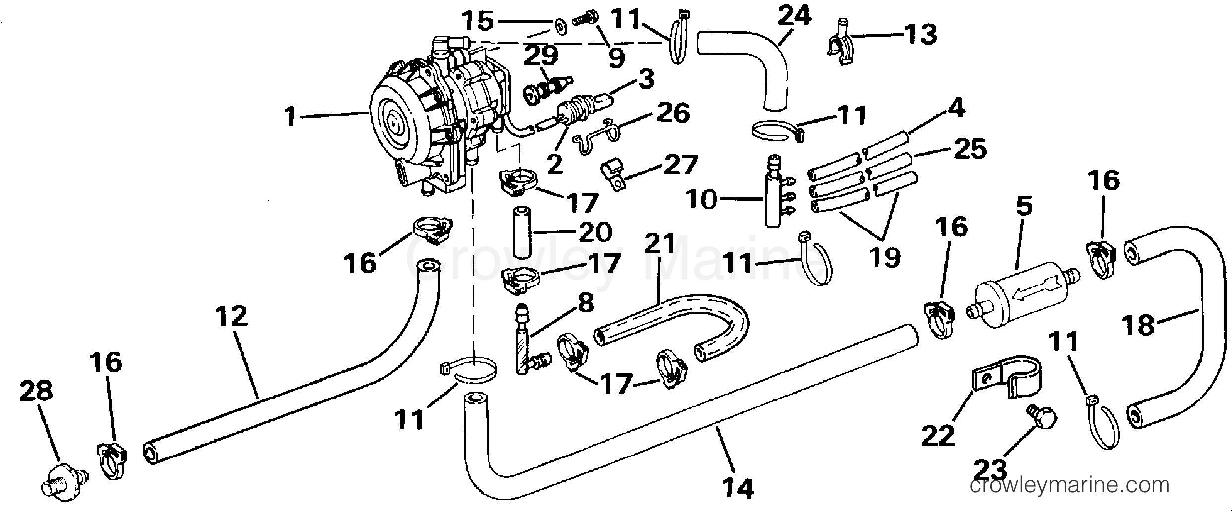 1988 Outboard 40 - J40ECCS - VRO2 PUMP