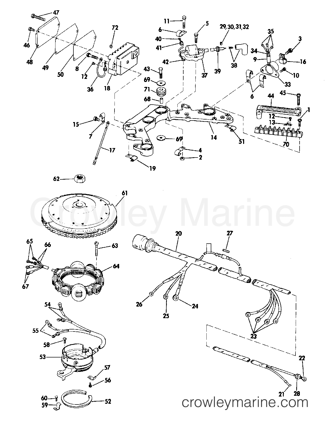 1974 Outboard 85 - 85493B - IGNITION SYSTEM