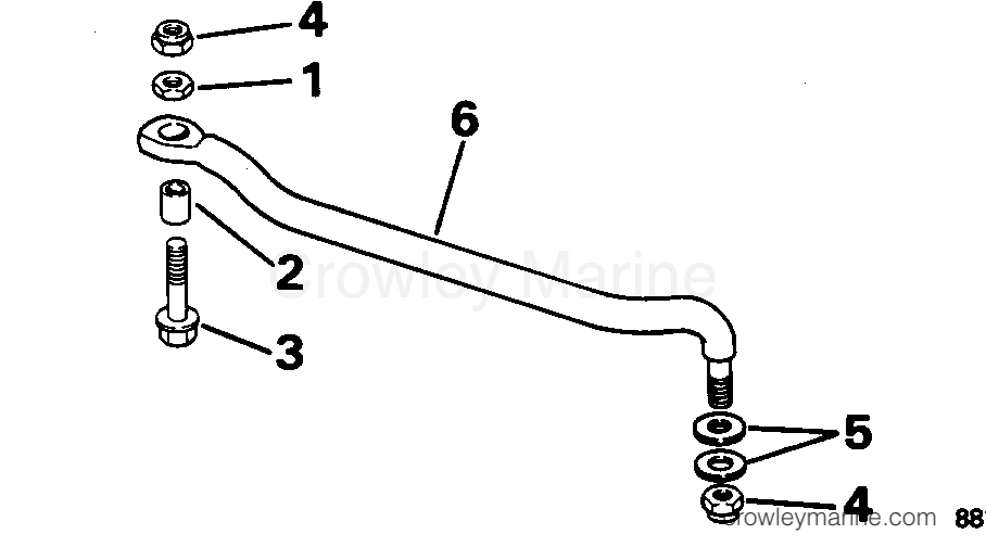 1995 Outboard 40 - J40TLEOD - STEERING LINK KIT
