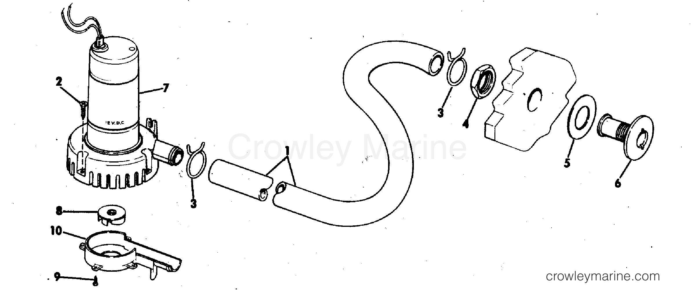 1973 Rigging Accessories - Electrical System - BILGE PUMP KIT