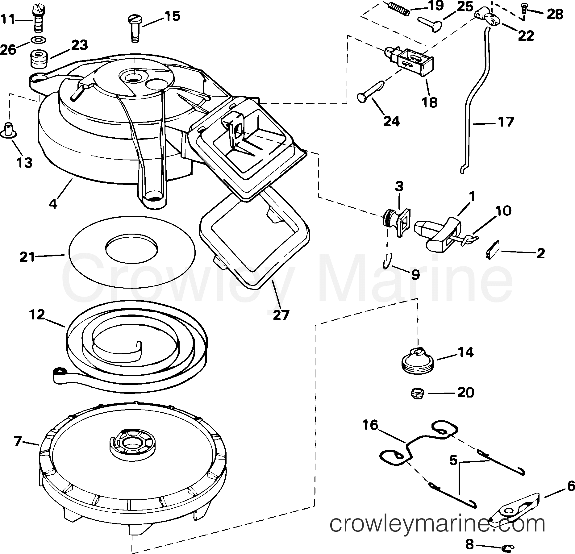 2005 Outboard 10 - BJ10RHSOR - REWIND STARTER