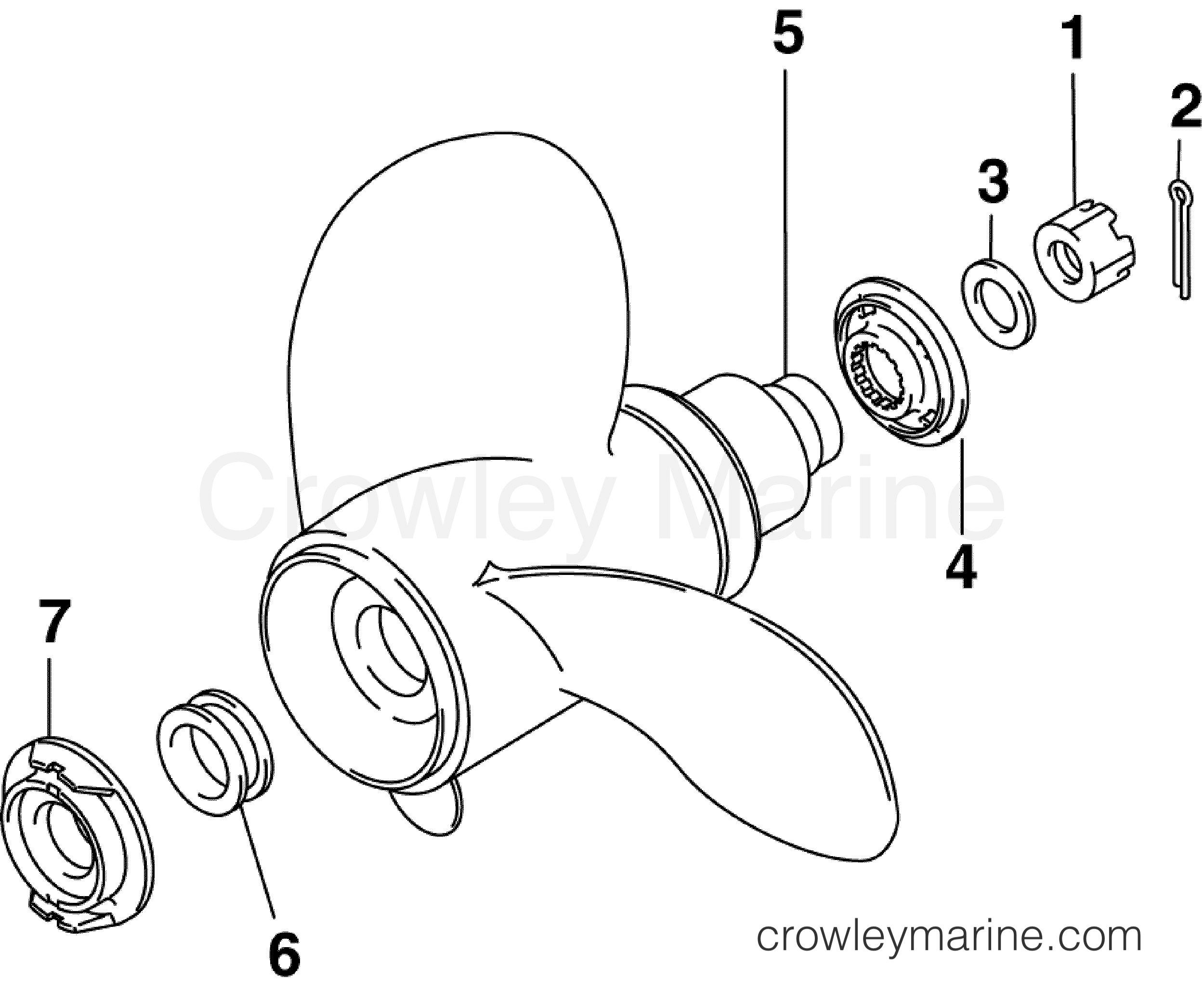2006 Outboard 90 - BJ90PL4SDA - PROPELLER HARDWARE
