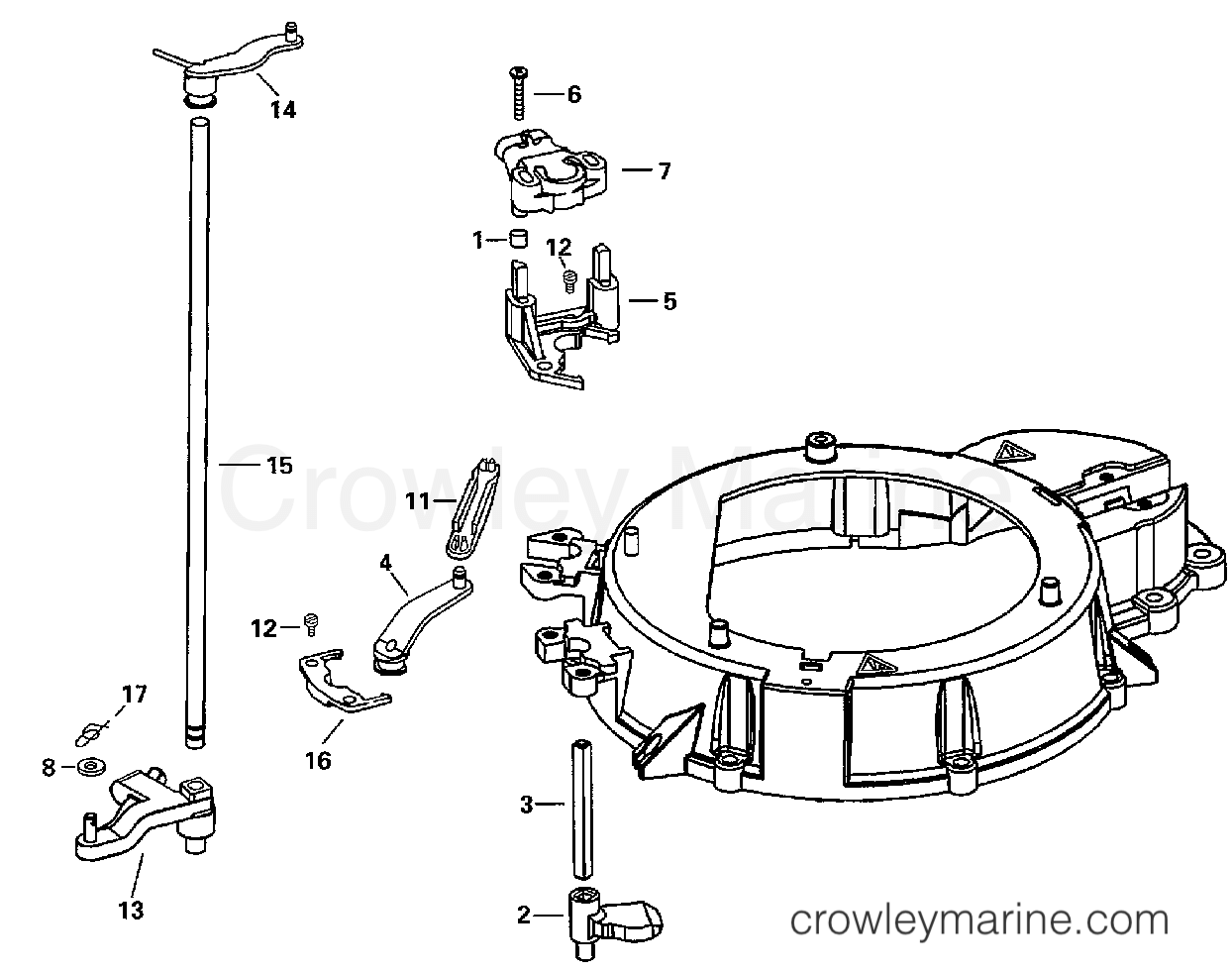 1998 Outboard 175 - J175FTLECS - THROTTLE LINKAGE