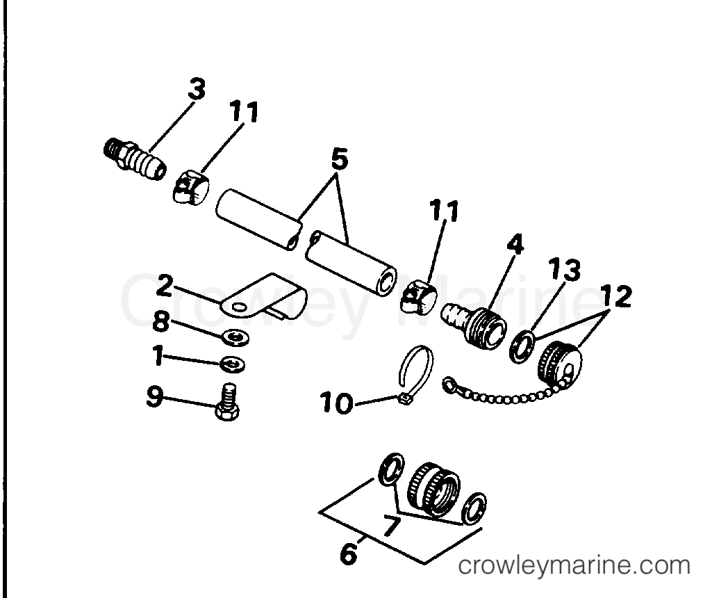 1995 Rigging OMC Stern Drive - All Models - ENGINE FLUSHING KIT - 4 CYLINDER