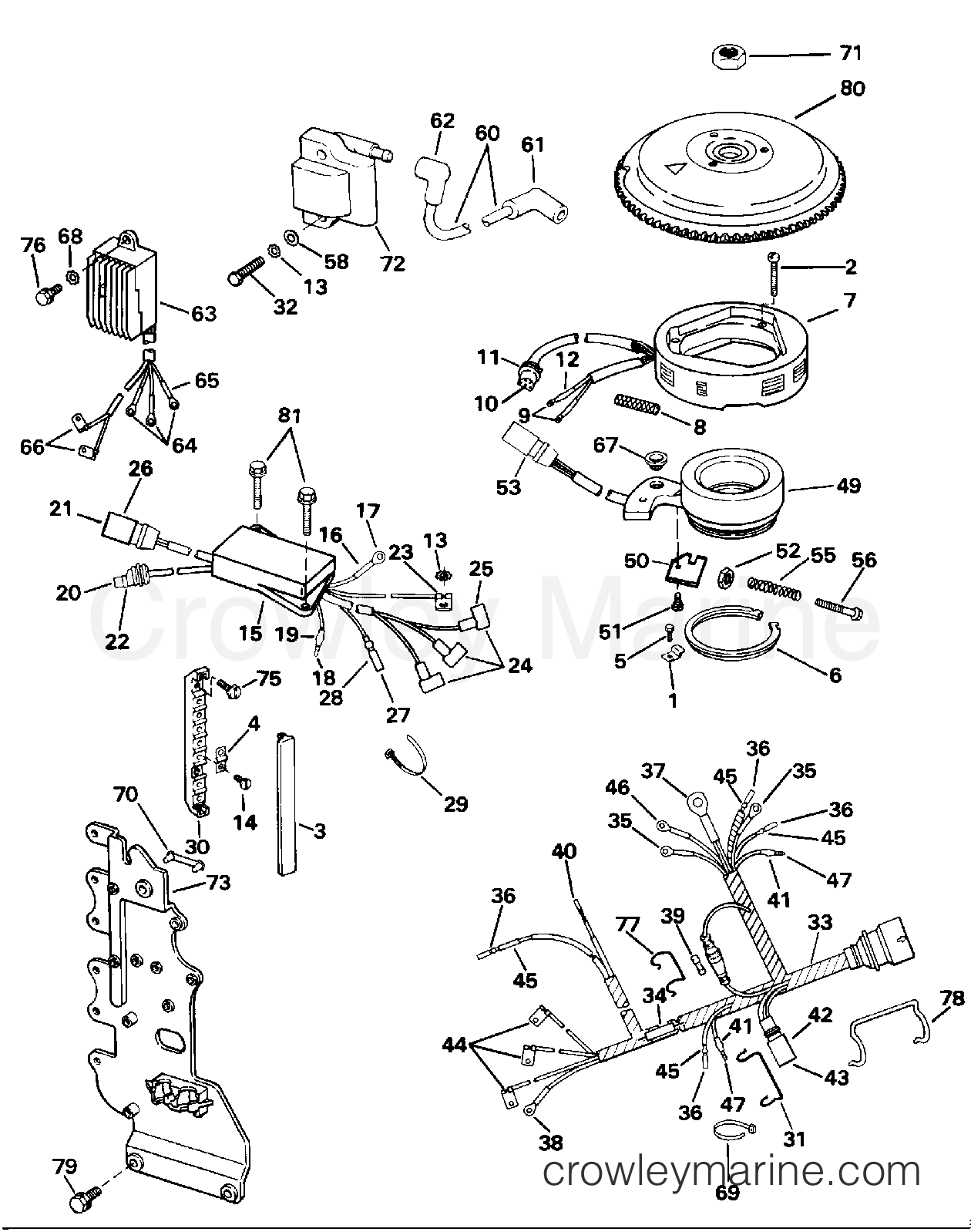1993 Outboard 70 - J70ELETS - IGNITION SYSTEM
