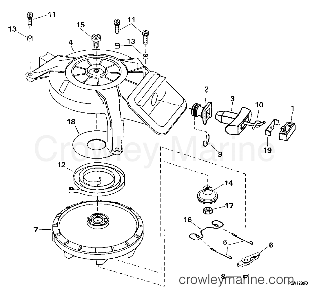 1997 Outboard 8 - BJ8RCB - REWIND STARTER