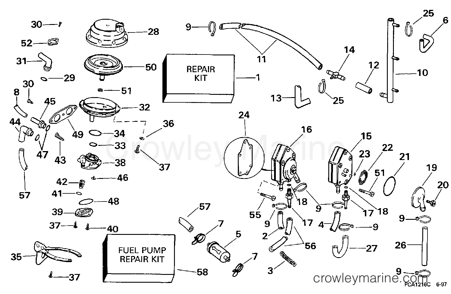 1998 Outboard 35 - J35QLECA - FUEL SYSTEM