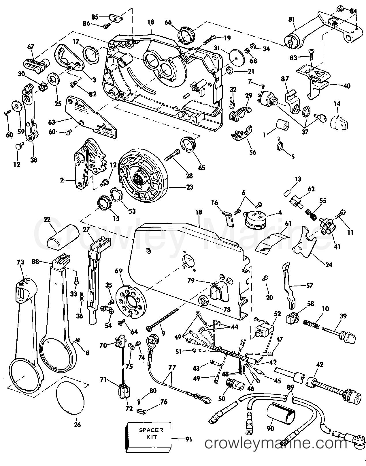 1988 Outboard 140 - J140TXCCM - REMOTE CONTROL