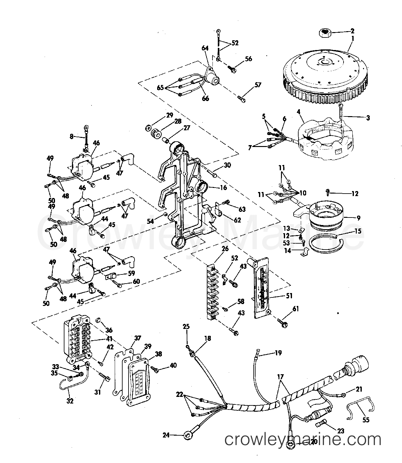 1976 Outboard 75 - 75643D - IGNITION SYSTEM