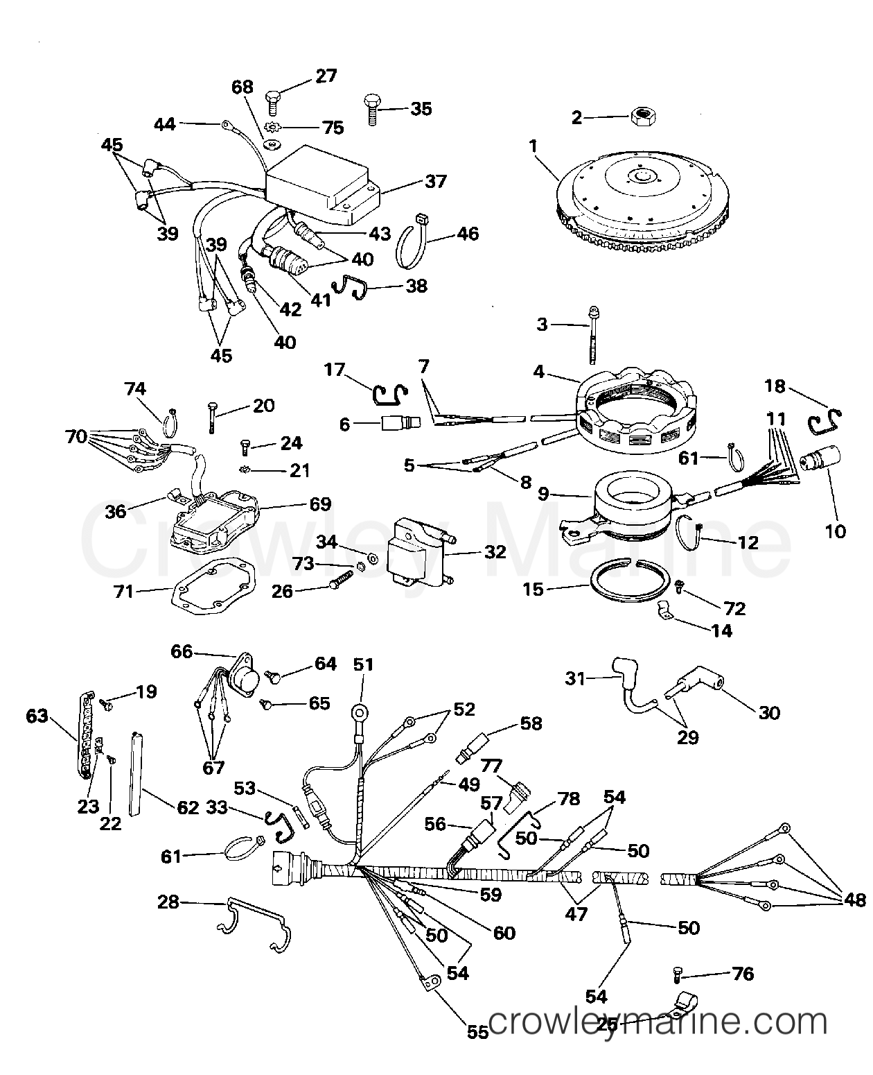 1995 Outboard 112 - J112TSXEOC - IGNITION SYSTEM