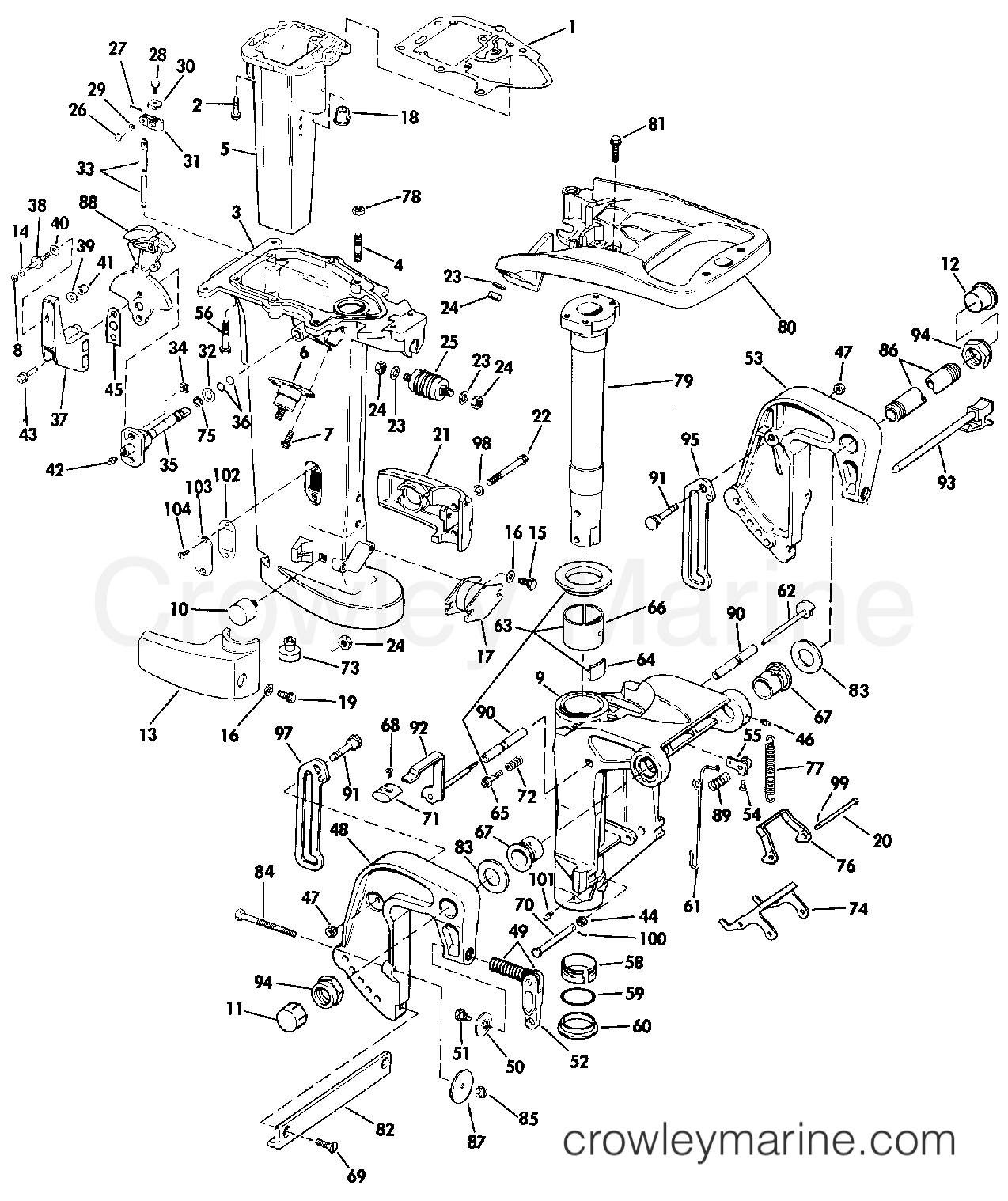 1991 Outboard 28 - J28ESLEIB - MIDSECTION