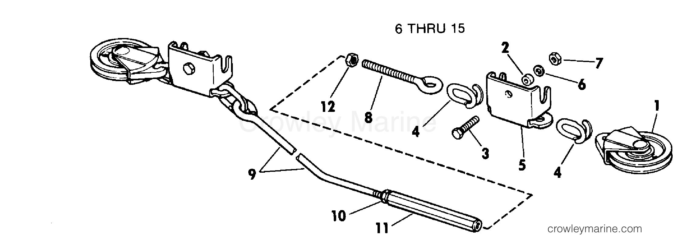1979 Rigging Parts Accessories - Steering - STEERING CONNECTOR KITS - ROPE 6 THRU 15 TWIN MOTOR