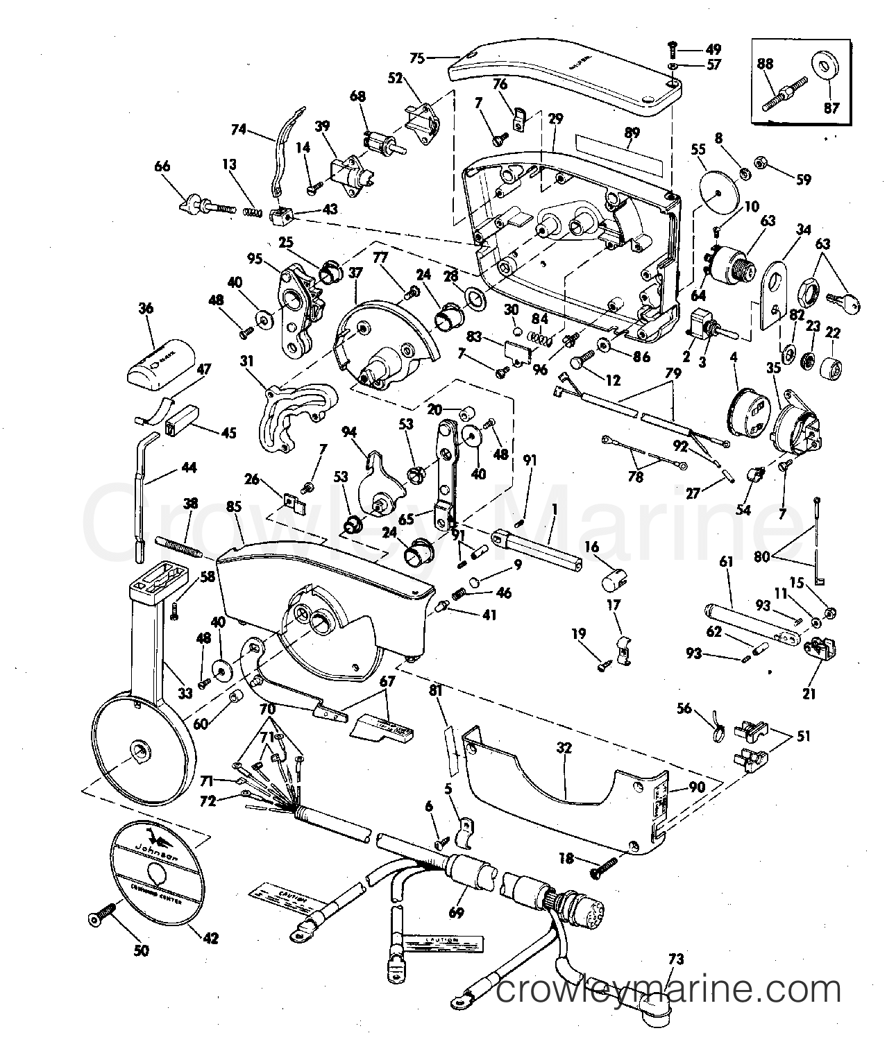 1976 Outboard 55 - 55E76E - REMOTE CONTROL