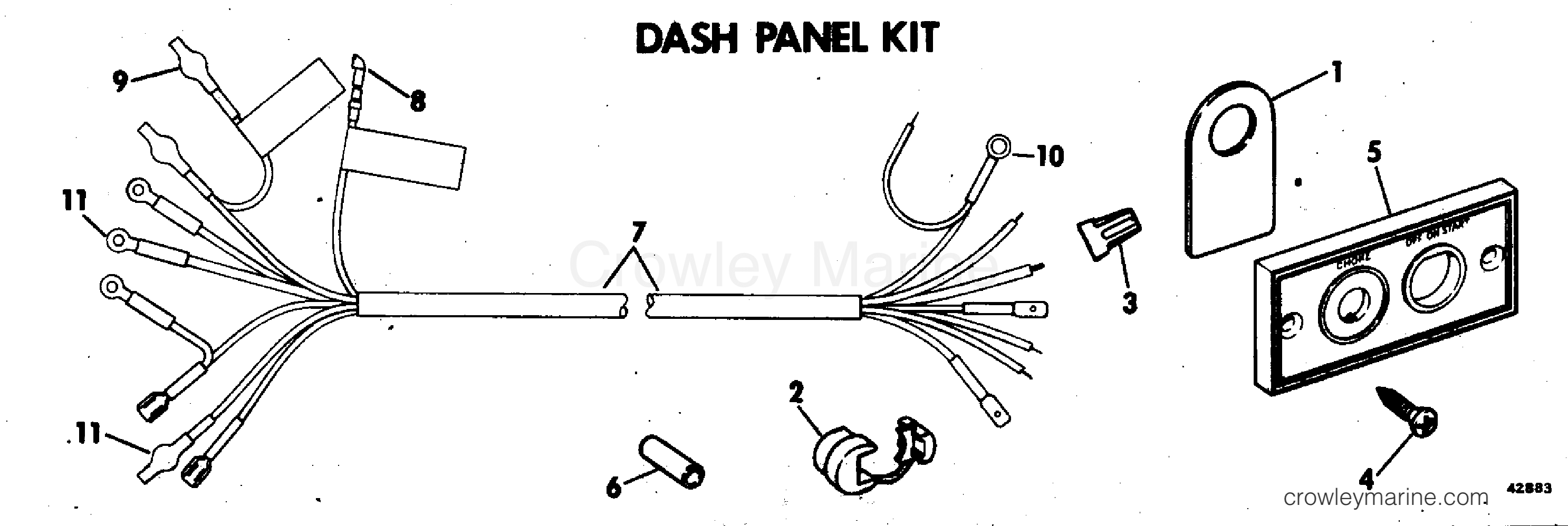 1976 Rigging Accessories - Electrical System - DASH PANEL KIT